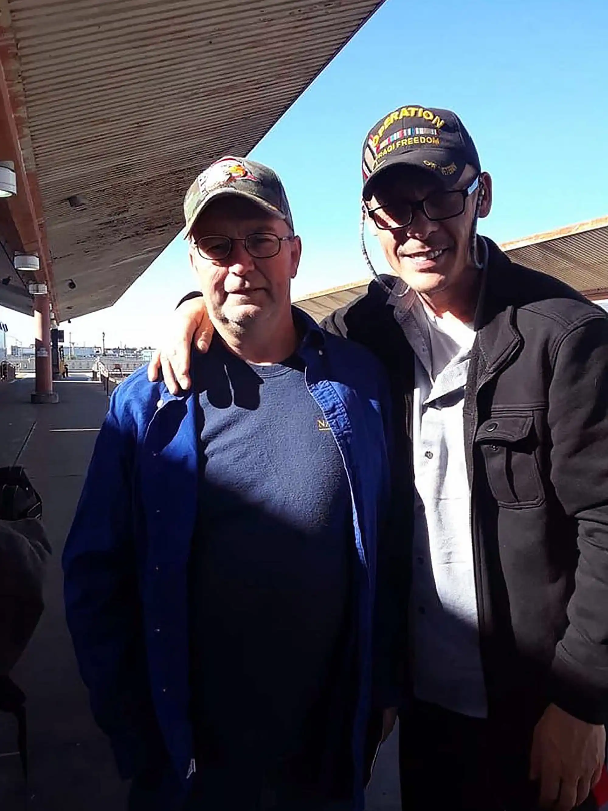 Veterans enjoying the travels across the US, and author David Haave greets all families with new books riding Amtrak trains.